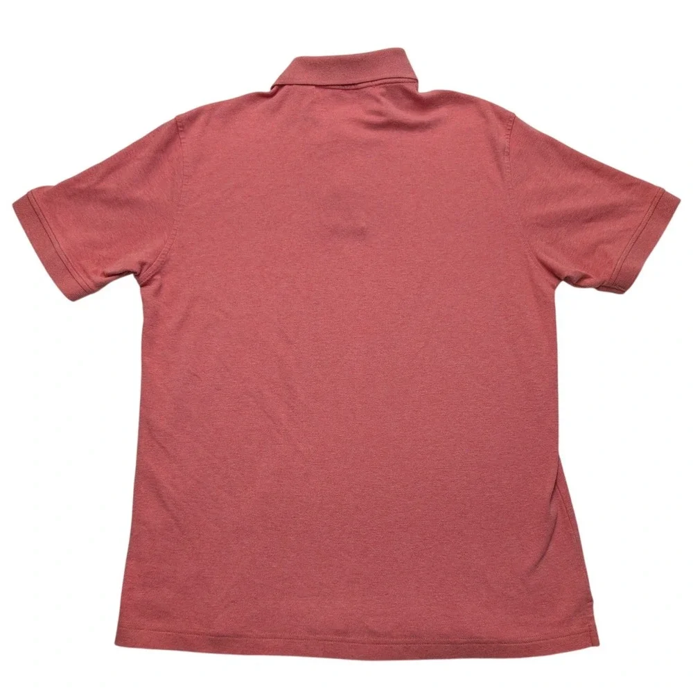 IZOD Luxury Sport Polo Shirt Mens M Coral Pink‎ Short Sleeve Heathered